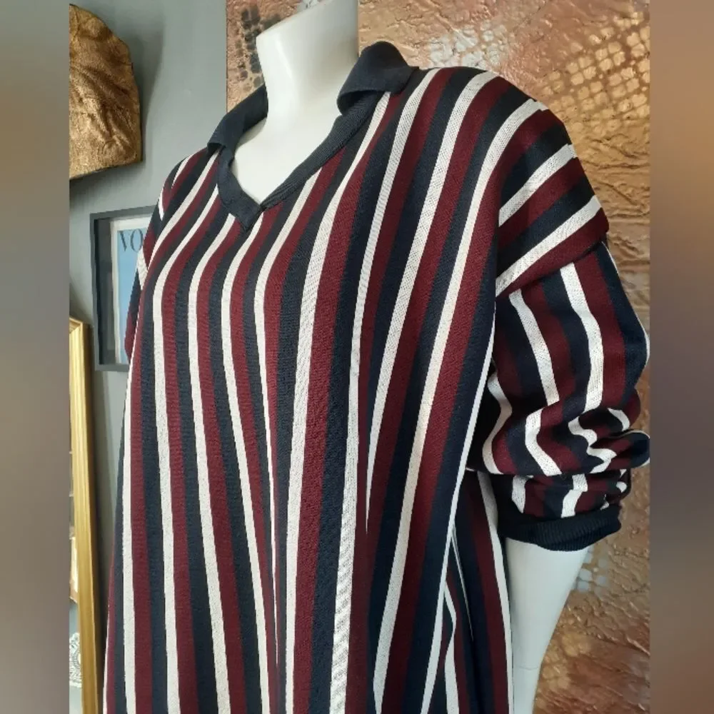Zara Nwt Striped V-Neck Sweater - Picture 11 of 12